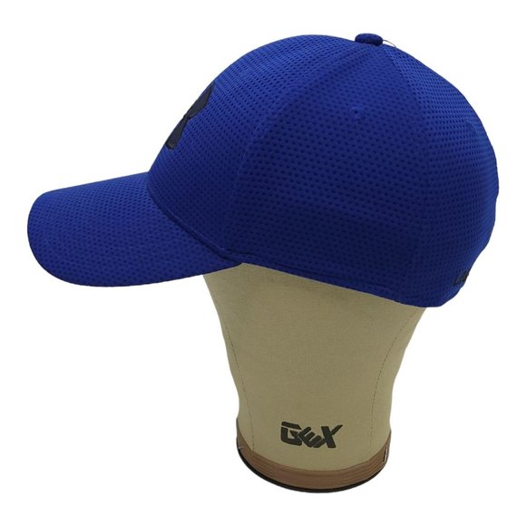 Under Armour Stretch Fit Adult M/L Cap Golf Hat Baseball Embroidered UA Blue - Picture 8 of 12